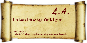 Latosinszky Antigon névjegykártya